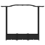 vidaXL Vyvýšený záhon s mriežkou a strechou Čierna 169 x 40 x 123 cm – Obrázok 4