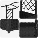 vidaXL Vyvýšený záhon s mriežkou a strechou Čierna 207 x 40 x 123 cm – Obrázok 6