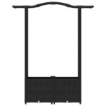 vidaXL Vyvýšený záhon s mriežkou a strechou Čierna 125 x 40 x 138 cm – Obrázok 4