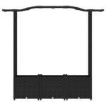 vidaXL Vyvýšený záhon s mriežkou a strechou Čierna 164 x 40 x 138 cm – Obrázok 4