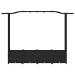 vidaXL Vyvýšený záhon s mriežkou a strechou Čierna 204 x 40 x 138 cm – Obrázok 4