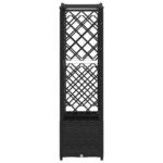 vidaXL Vyvýšený záhon s mriežkou a strechou Čierny 163 x 40 x 138 cm – Obrázok 4