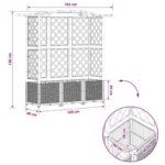 vidaXL Vyvýšený záhon s mriežkou a strechou Čierny 163 x 40 x 138 cm – Obrázok 8