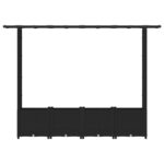 vidaXL Vyvýšený záhon s mriežkou a strechou Čierna 203 x 40 x 136 cm – Obrázok 4