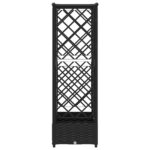 vidaXL Vyvýšený záhon s mriežkou a strechou Čierna 164 x 40 x 121 cm – Obrázok 4