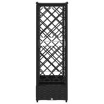 vidaXL Vyvýšený záhon s mriežkou a strechou Čierna 202,5 x 40 x 121 cm – Obrázok 4
