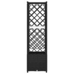 vidaXL Vyvýšený záhon s mriežkou a strechou Čierna 124 x 40 x 136 cm – Obrázok 4