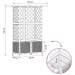 vidaXL Vyvýšený záhon s mriežkou a strechou Čierna 124 x 40 x 136 cm – Obrázok 8