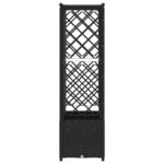 vidaXL Vyvýšený záhon s mriežkou a strechou Čierna 163,5 x 40 x 136 cm – Obrázok 4
