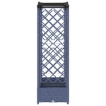 vidaXL Vyvýšený záhon s mriežkou a strechou Sivá 207 x 40 x 123 cm PP – Obrázok 5