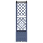 vidaXL Vyvýšený záhon s mriežkou a strechou Sivá 125 x 40 x 138 cm PP – Obrázok 5