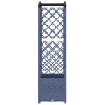 vidaXL Vyvýšený záhon s mriežkou a strechou Biely 122 x 40 x 138 cm PP – Obrázok 4