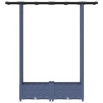 vidaXL Vyvýšený záhon s mriežkou a strechou Sivá 122,5 x 40 x 121 cm – Obrázok 4