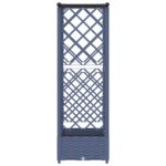 vidaXL Vyvýšený záhon s mriežkou a strechou Sivá 122,5 x 40 x 121 cm – Obrázok 5