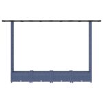 vidaXL Vyvýšený záhon s mriežkou a strechou Sivá 203 x 40 x 121 cm PP – Obrázok 4