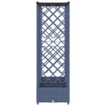 vidaXL Vyvýšený záhon s mriežkou a strechou Sivá 203 x 40 x 121 cm PP – Obrázok 5