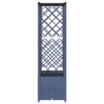 vidaXL Vyvýšený záhon s mriežkou a strechou Sivá 163,5 x 40 x 136 cm – Obrázok 4