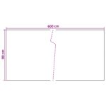vidaXL Balkónová obrazovka Tmavosivá 600 x 90 cm polyratan – Obrázok 5