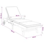vidaXL Ležadlo s vankúšom 100% polyester a masívny teak – Obrázok 10