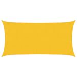 vidaXL Plachta na tienenie Žltá 2,5 x 6 m HDPE