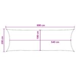 vidaXL Plachta na tienenie Čierna 2 x 6 m HDPE – Obrázok 8