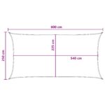 vidaXL Plachta na tienenie Hnedá 2,5 x 6 m HDPE – Obrázok 8