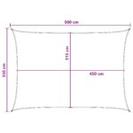 vidaXL Plachta na tienenie Antracitová a biela 3,5 x 5 m HDPE – Obrázok 8