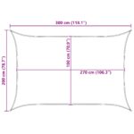 vidaXL Plachta na tienenie Žltá a biela 2 x 3 m HDPE – Obrázok 10