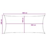 vidaXL Plachta na tienenie Žltá a biela 2 x 4 m HDPE – Obrázok 8