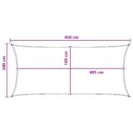 vidaXL Plachta na tienenie Žltá a biela 2 x 4,5 m HDPE – Obrázok 8