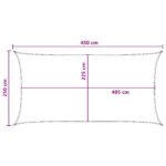 vidaXL Plachta na tienenie Žltá a biela 2,5 x 4,5 m HDPE – Obrázok 8