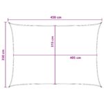 vidaXL Plachta na tienenie Žltá a biela 3,5 x 4,5 m HDPE – Obrázok 8