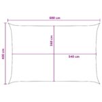 vidaXL Plachta na tienenie Žltá a biela 4 x 6 m HDPE – Obrázok 8