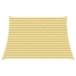 vidaXL Plachta na tienenie Žltá a biela 4 / 5 x 3 m HDPE