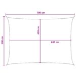 vidaXL Plachta na tienenie Modrá a biela 5 x 7 m HDPE – Obrázok 8