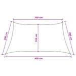 vidaXL Plachta na tienenie Modrá a biela 3 / 4 x 2 m HDPE – Obrázok 8