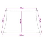 vidaXL Plachta na tienenie Svetlo šedá a biela 4 / 5 x 3 m HDPE – Obrázok 8