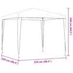 vidaXL Párty stan 250 x 250 x 240 cm Svetlosivá PE a oceľ – Obrázok 9