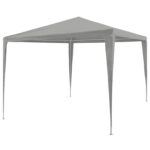 vidaXL Párty stan Svetlosivá 300 x 300 x 255 cm PE a oceľ