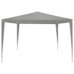 vidaXL Párty stan Svetlosivá 300 x 300 x 255 cm PE a oceľ – Obrázok 2
