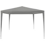 vidaXL Párty stan Svetlosivá 300 x 300 x 255 cm PE a oceľ – Obrázok 3