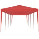 vidaXL Párty stan Červená 1200 x 300 x 255 cm PE a oceľ – Obrázok 3