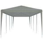 vidaXL Párty stan Svetlosivá 1200 x 300 x 255 cm PE a oceľ – Obrázok 3