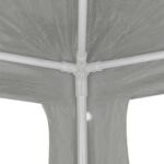 vidaXL Párty stan Svetlosivá 1200 x 300 x 255 cm PE a oceľ – Obrázok 5