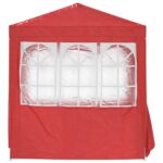 vidaXL Párty stan Červená 200 x 200 x 240 cm PE a oceľ – Obrázok 5
