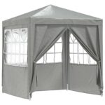 vidaXL Párty stan Svetlosivá 200 x 200 x 240 cm PE a oceľ – Obrázok 2