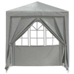 vidaXL Párty stan Svetlosivá 200 x 200 x 240 cm PE a oceľ – Obrázok 4