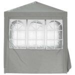vidaXL Párty stan Svetlosivá 200 x 200 x 240 cm PE a oceľ – Obrázok 5