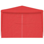 vidaXL Párty stan 900 x 300 x 255 cm Červená PE a oceľ – Obrázok 3
