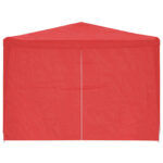 vidaXL Párty stan 1200 x 300 x 255 cm Červená PE a oceľ – Obrázok 3